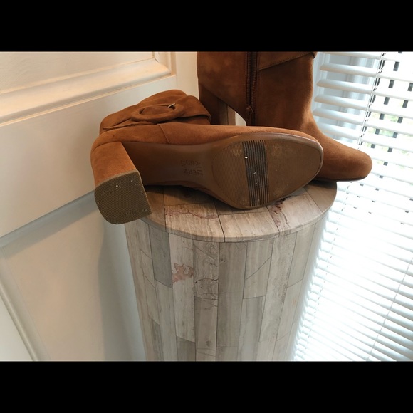 Tan suede boots.  Worn twice. - Picture 2 of 2